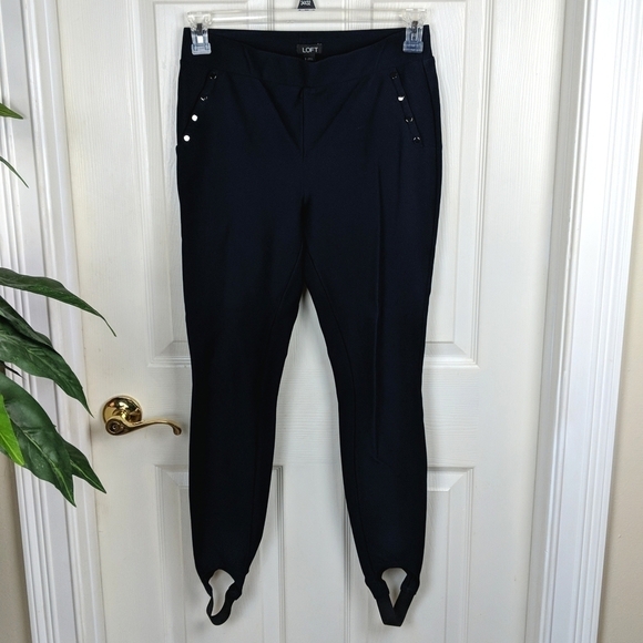 Loft Women's Navy Stirrup Dress Pants Size 2 - Picture 1 of 8